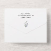 ボタニッエレガントク水彩野花結婚ズ オールインワン招待状 (裏面)