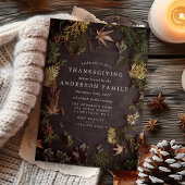 ボタニッエレガントク秋の葉感謝祭ディナー 招待状