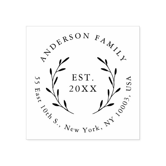 ボタニッエレガントク科結婚差出人住所 ラバースタンプ (インプリント)