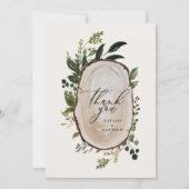 ボタニッエレガントク素朴の緑ありがとうシック サンキューカード (正面)