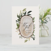 ボタニッエレガントク素朴の緑ありがとうシック サンキューカード (スタンド正面)