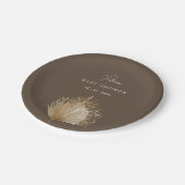 ボタニッエレガントク素朴ボホベイビーシャワー ペーパープレート (アングル)