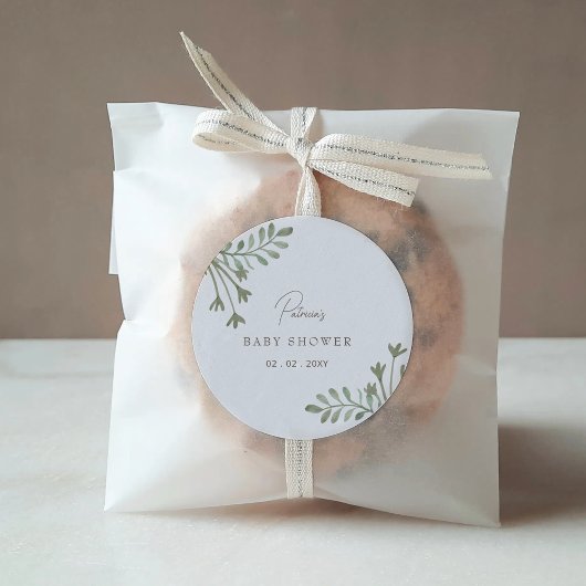 ボタニッエレガントク素朴ボホベイビーシャワー ラウンドシール