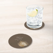 ボタニッエレガントク素朴ボホベイビーシャワー ラウンドペーパーコースター (インサイチュ)