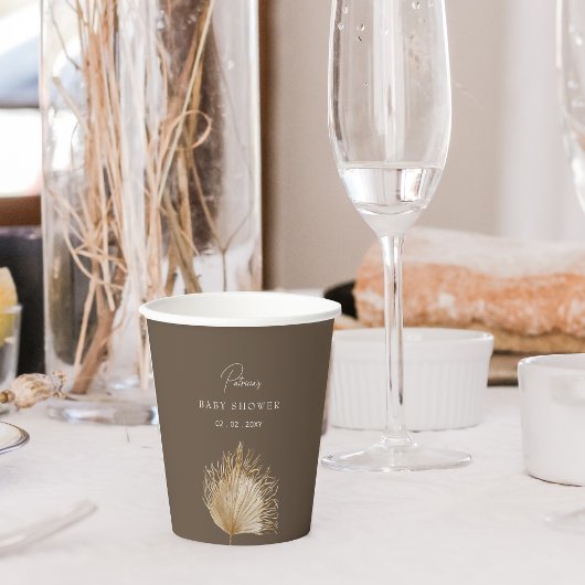 ボタニッエレガントク素朴ボホベイビーシャワー 紙コップ