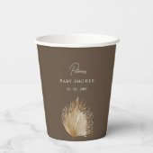 ボタニッエレガントク素朴ボホベイビーシャワー 紙コップ (裏面)