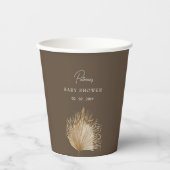 ボタニッエレガントク素朴ボホベイビーシャワー 紙コップ (正面)