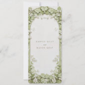 ボタニッエレガントク結婚のメニューカード 招待状 (裏面)