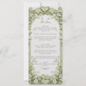 ボタニッエレガントク結婚のメニューカード 招待状 (正面)