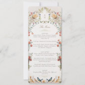 ボタニッエレガントク結婚のメニューカード 招待状 (正面)