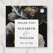 ボタニッエレガントク結婚フローラモダンの感謝 フェイバータグ (裏面)