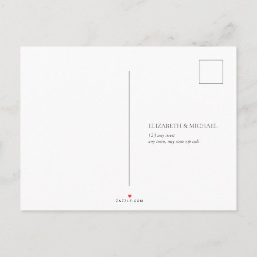 ボタニッエレガントク緑化フローラ水彩RSVP インビテーションポストカード (裏面)