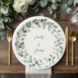 ボタニッエレガントク緑化結婚紙プレート ペーパープレート