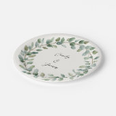 ボタニッエレガントク緑化結婚紙プレート ペーパープレート (アングル)