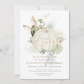 ボタニッエレガントク緑化金ゴールドカボチャ誕生日 招待状 (正面)