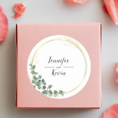 ボタニッエレガントク緑化金ゴールドリーフ結婚式の引き出物 ラウンドシール