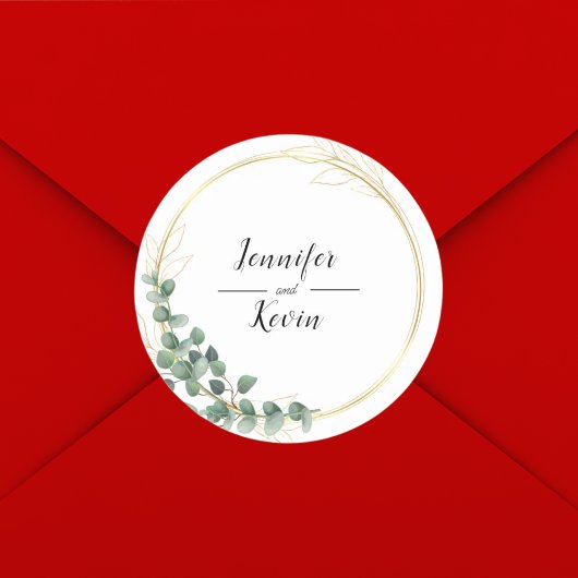 ボタニッエレガントク緑化金ゴールドリーフ結婚式の引き出物 ラウンドシール