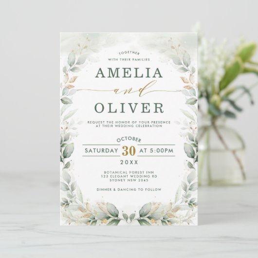 ボタニッエレガントク緑化金ゴールド庭園の結婚式 招待状 (スタンド正面)