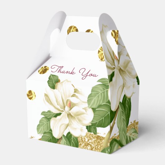 ボタニッエレガントク緑結婚式の引き出物ボックス フェイバーボックス (裏面サイド)