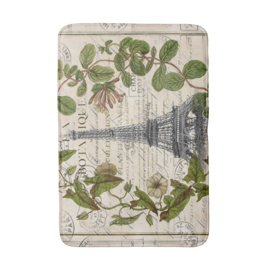 ボタニッエレガントク葉パリエッフェル塔 バスマット (正面縦)