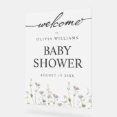 ボタニッエレガントク野草の赤ちゃんシャワー アクリルサイン (傾斜)