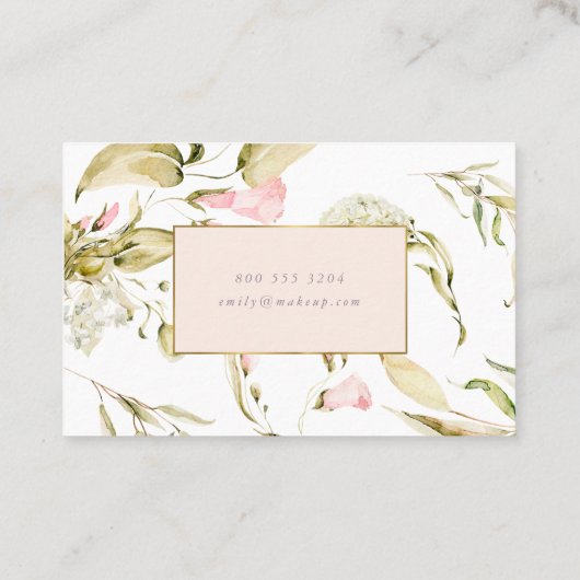 ボタニッエレガントク金ゴールドフレームフローラ山花 名刺 (裏面)