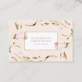 ボタニッエレガントク金ゴールドフレームフローラ山花 名刺