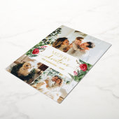 ボタニッエレガントク3フォトメリークリスマス金ゴールド 箔シーズンカード (回転した状態)