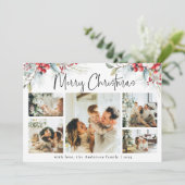 ボタニッエレガントク&フォトコラージレッドクリスマス シーズンカード (スタンド正面)