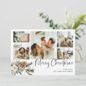 ボタニッエレガントク&フォトコラージレッドクリスマス シーズンカード (スタンド正面)