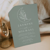 ボタニッエレガントク・ムーン・アンド・スターズ・セージ結婚ズ 招待状