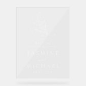 ボタニッエレガントク・ムーン&スター結婚・ウェルカム アクリルサイン (正面)