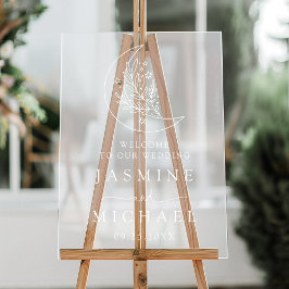 ボタニッエレガントク・ムーン&スター結婚・ウェルカム アクリルサイン