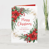 ボタニッエレガントク・メリー・クリスマス・グリーティング カード (正面)