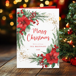 ボタニッエレガントク・メリー・クリスマス・グリーティング カード