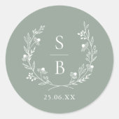 ボタニッエレガントク・モノグラム・リース結婚ズ ラウンドシール (正面)