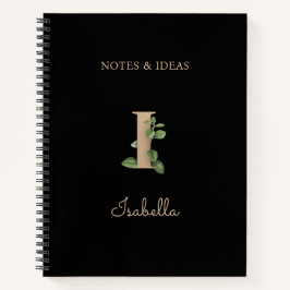 ボタニッエレガントク・モノグラム・レターI ノートブック