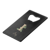 ボタニッエレガントク・モノグラム・金ゴールド・レターI クレジットカード栓抜き (正面アングル)