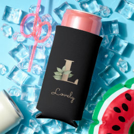 ボタニッエレガントク・モノグラム・金ゴールド・レターL スリム缶クーラー