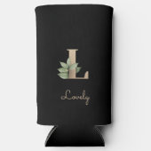 ボタニッエレガントク・モノグラム・金ゴールド・レターL スリム缶クーラー (正面)