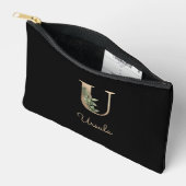 ボタニッエレガントク・モノグラム・金ゴールド・レターU アクセサリーポーチ (見開き)