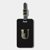 ボタニッエレガントク・モノグラム・金ゴールド・レターU ラゲッジタグ (正面縦)