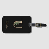 ボタニッエレガントク・モノグラム・金ゴールド・レターU ラゲッジタグ (正面横)