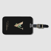 ボタニッエレガントク・モノグラム・金ゴールド・レターV ラゲッジタグ (正面横)