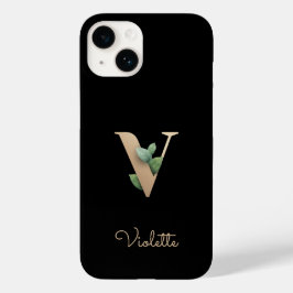 ボタニッエレガントク・モノグラム・金ゴールド・レターV Case-Mate iPhone 14ケース