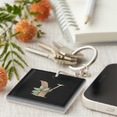 ボタニッエレガントク・モノグラム・金ゴールド・レターY キーホルダー (正面右)