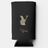 ボタニッエレガントク・モノグラム・金ゴールド・レターY スリム缶クーラー (正面)