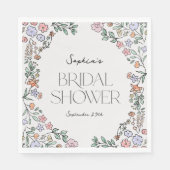 ボタニッカラフルクブライダルシャワーナプキンス スタンダードランチョンナプキン (正面)