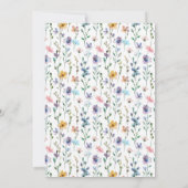 ボタニッカラフルクワイルドフラワーブライダルシャワー 招待状 (裏面)