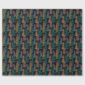 ボタニッカラフルク離れの水の色ボホ ラッピングペーパー (フラット)